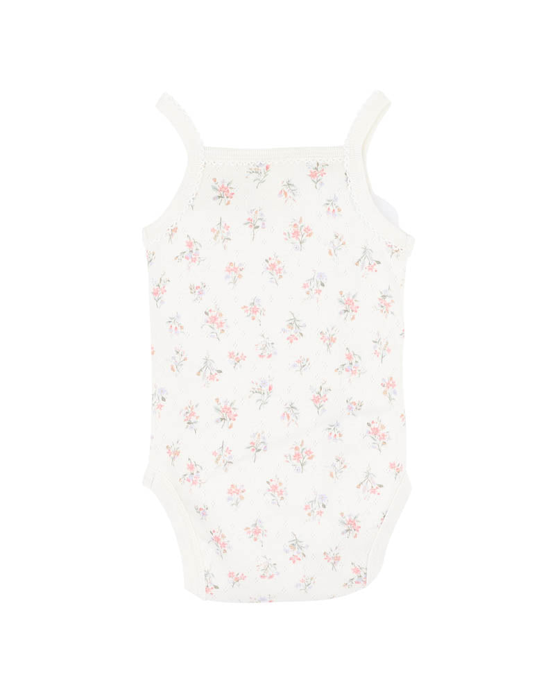 Bebe - Anya Ditsy Print Organic Singlet Bodysuit