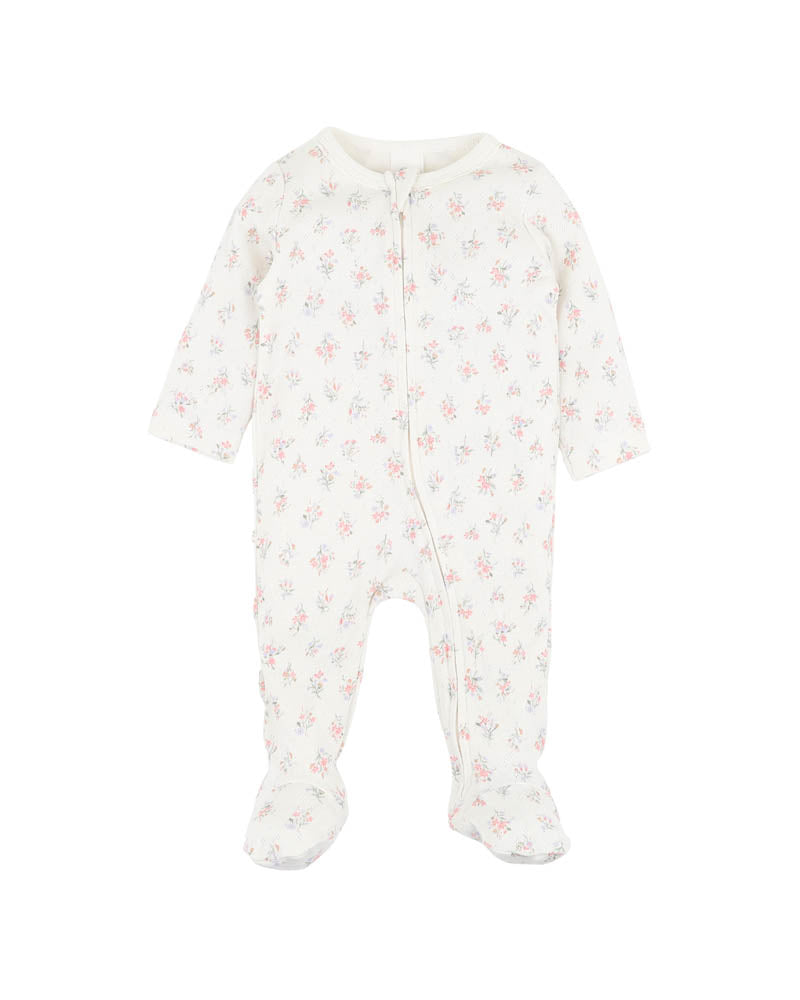 Bebe - Anya Ditsy Print Organic Long Sleeve Zip Suit