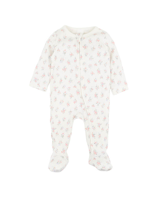 Bebe - Anya Ditsy Print Organic Long Sleeve Zip Suit