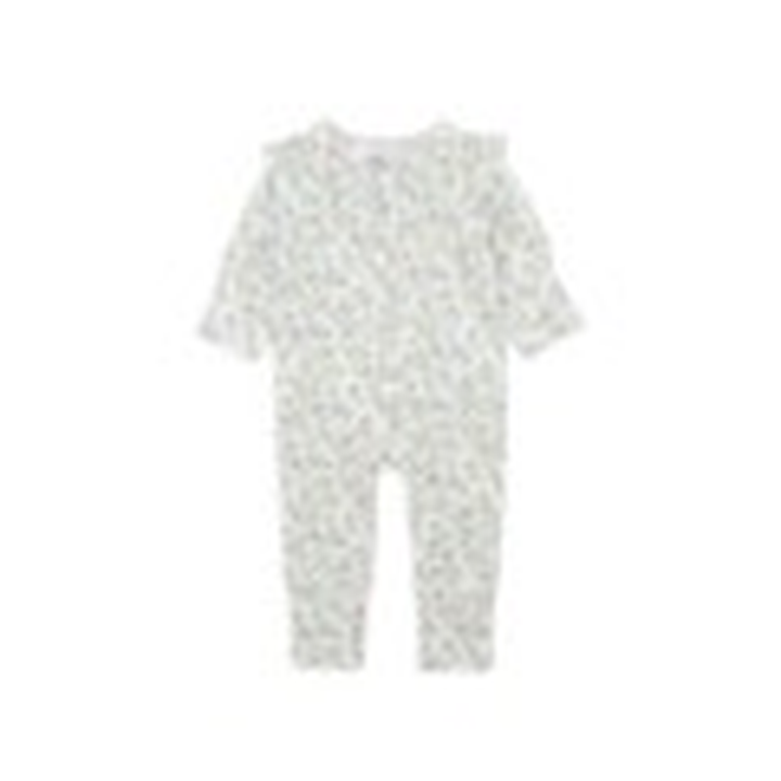 Minihaha Pia Organic LS Zipsuit in Pia Ditsy floral print organic cotton for baby