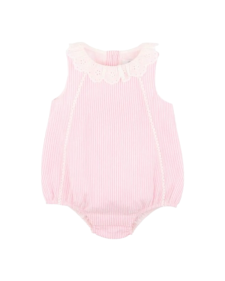 Bebe - Willa Stripe Lace Collar Bodysuit