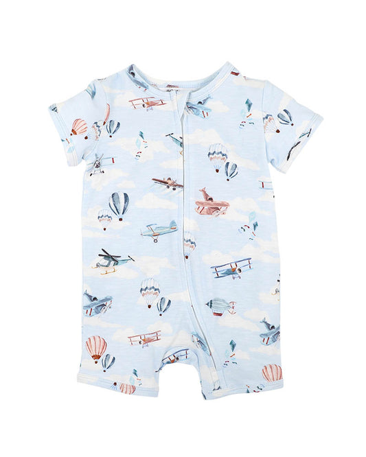 Bebe - Harlan Short Sleeve Zipsuit