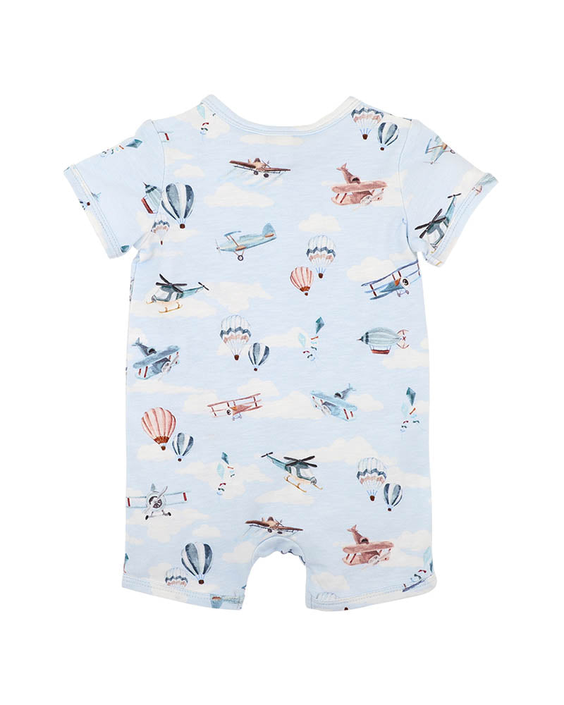 Bebe - Harlan Short Sleeve Zipsuit