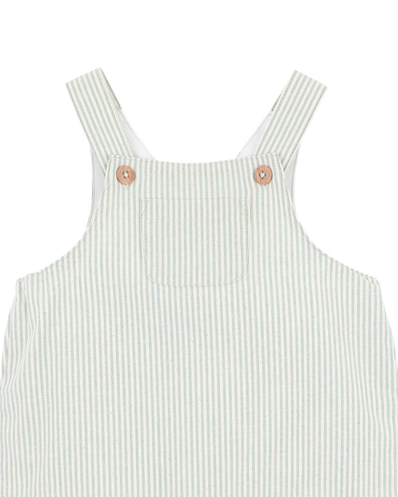 Bebe - Roman Green Stripe Overalls