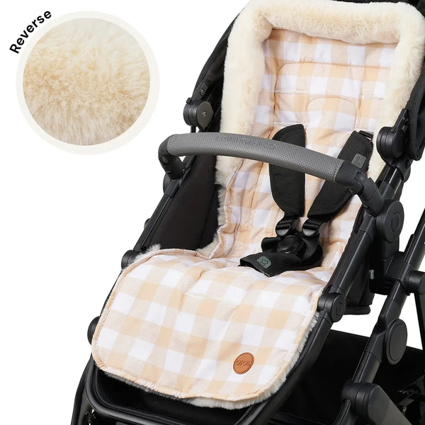 Oi Oi- Cozy Fleece Reversible Pram Liner- Gingham