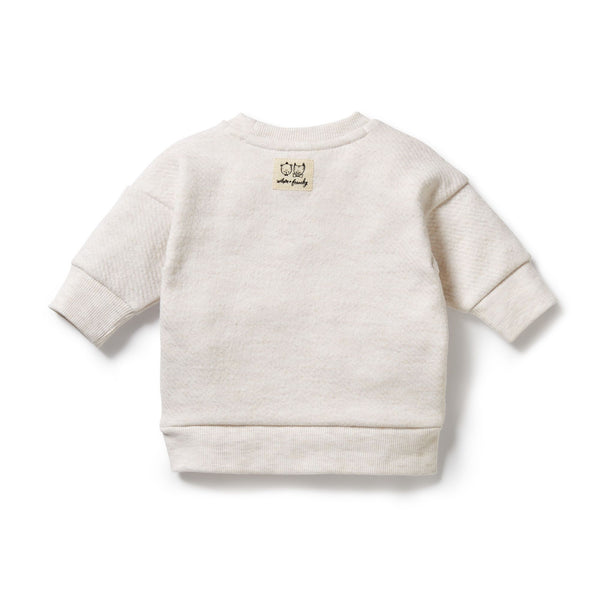 Wilson & Frenchy- Oatmeal Organic Quilted Sweat