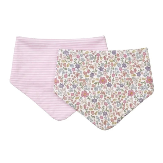 All4Ella- 2 Pack Bandana Bibs- Blossom