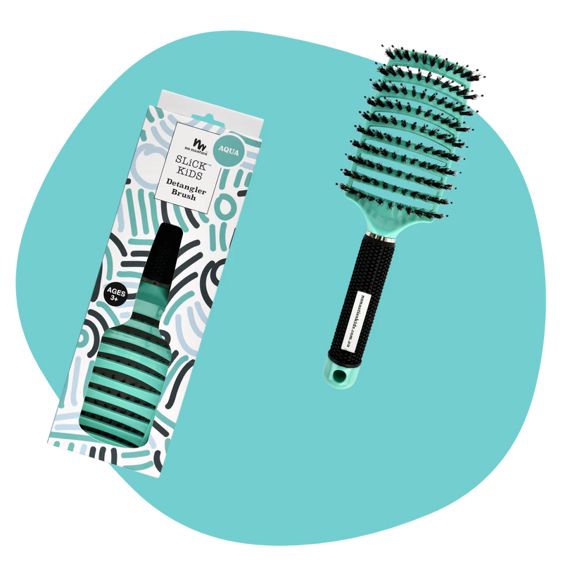 No Nasties- Detangler Brush- Aqua