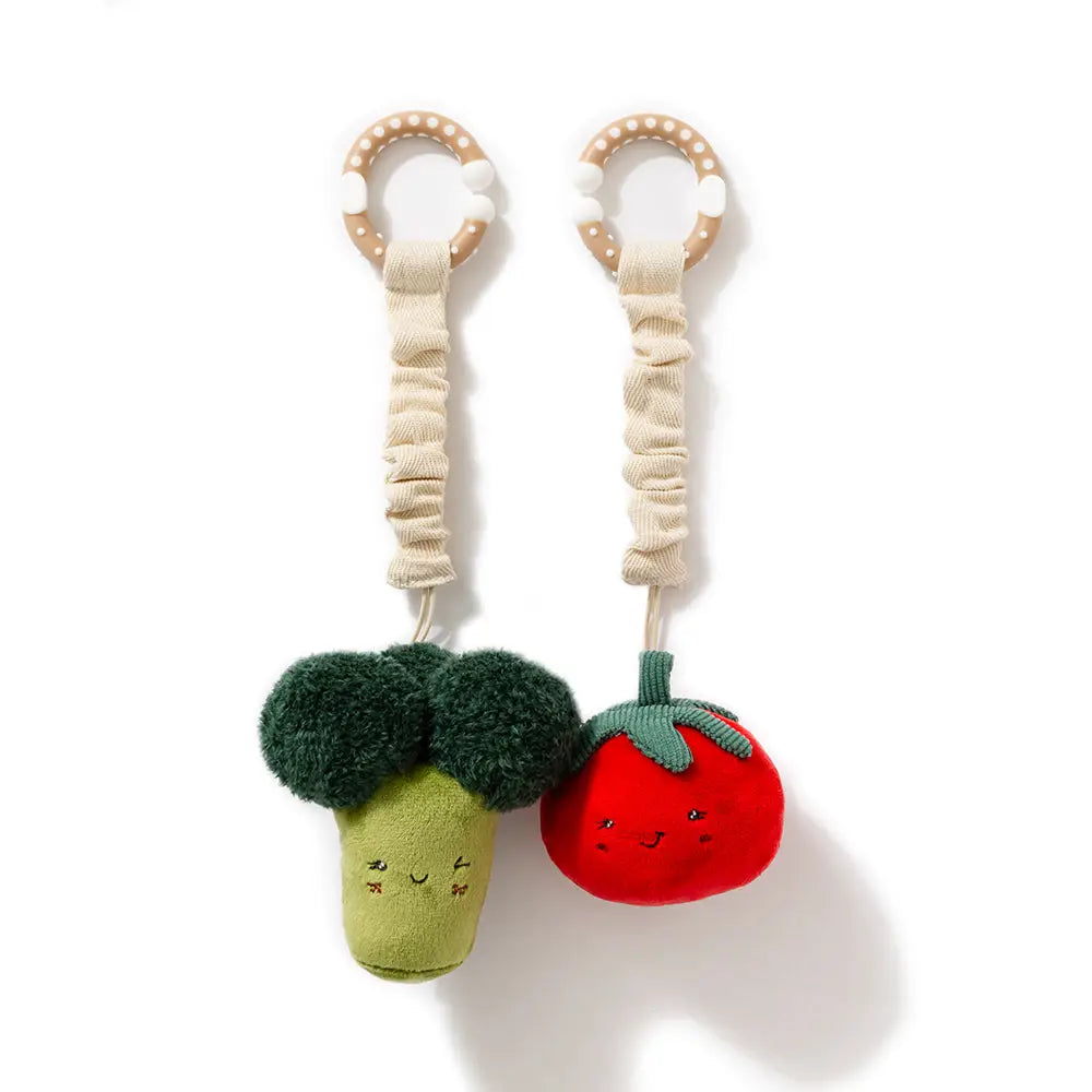 Playground- Brocolli & Tomato- Stroller Toy- 2 Pack