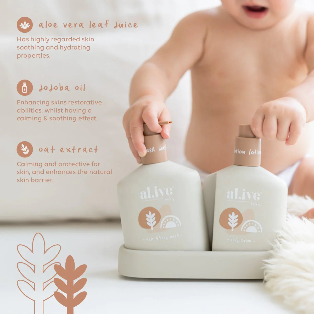 Alive Body - Baby Hair & Body Duo - Calming Oatmeal