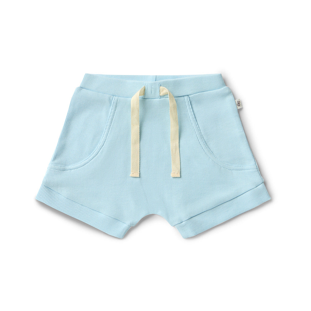 Snuggle Hunny - Baby Blue Organic Shorts