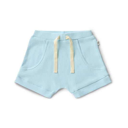 Snuggle Hunny - Baby Blue Organic Shorts