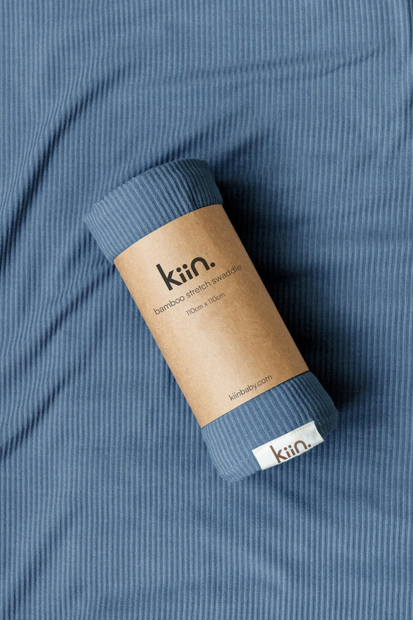 Kiin Baby - Navy Bamboo Stretch Swaddle