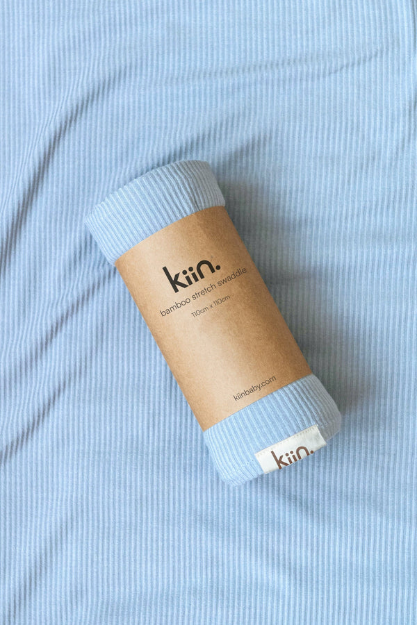 Kiin Baby - Baby Blue Bamboo Stretch Swaddle