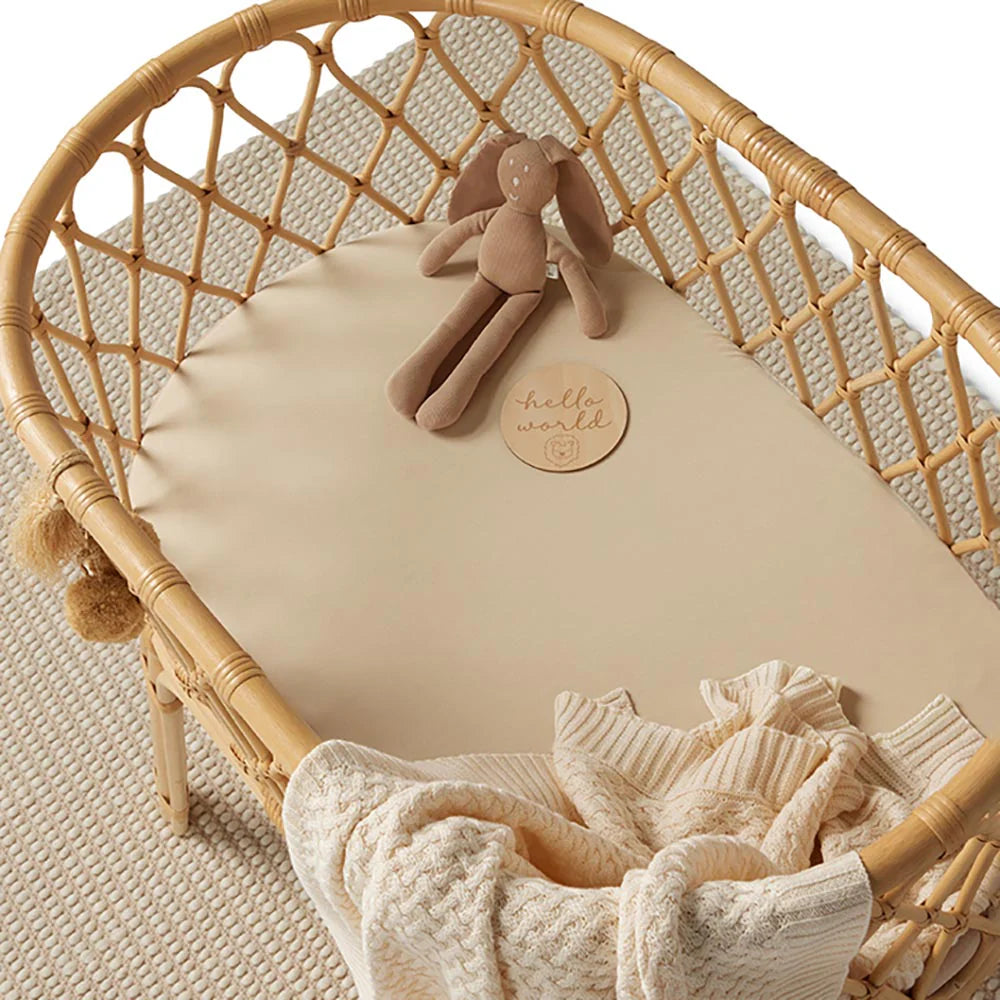 Snuggle Hunny Kids- Pebble Fitted Bassinet Sheet & Change Pad Cover