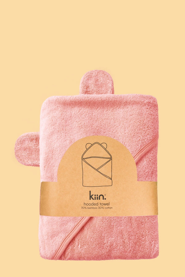 Kiin Baby - Hooded Towel - Peony