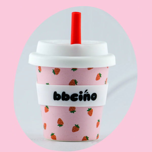 BBCino- Starwberry Babycino Cup & Straw 120mL