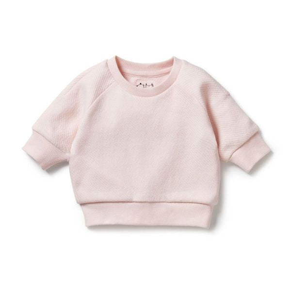 Wilson & Frenchy- Pink Organic Quilted Sweat