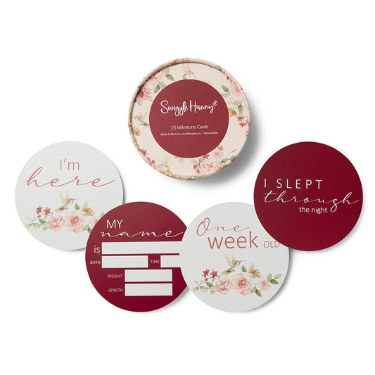 Snuggle Hunny - Birds & Bloom Milestone Cards
