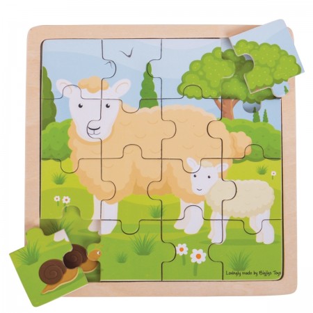 Bigjigs Toys-Sheep & Lamb Puzzle