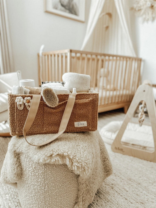 Petit + Co- Brown Nappy Caddy Organiser