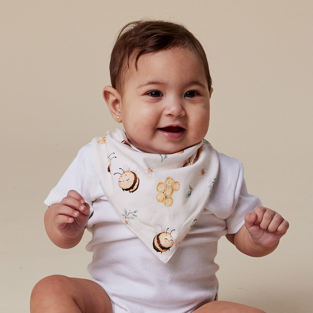 Snuggle Hunny - Bumblebees Organic Dribble Bib