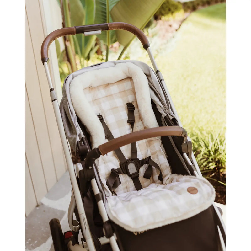 Oi Oi- Cozy Fleece Reversible Pram Liner- Gingham