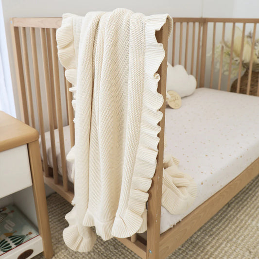 Snuggle Hunny Kids- Cream Frill Blanket