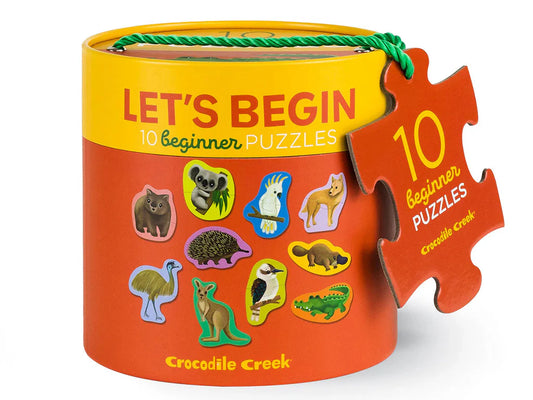 Crocodile Creek- Let's Begin 2 Piece Puzzle- Aussie Animals