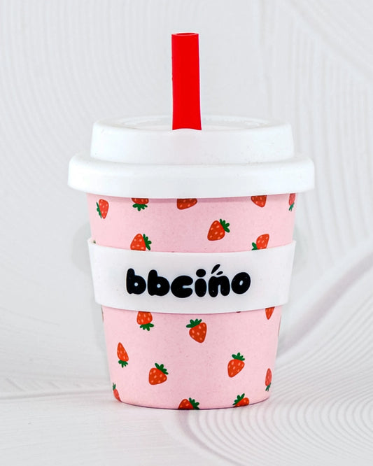 BBCino- Starwberry Babycino Cup & Straw 120mL