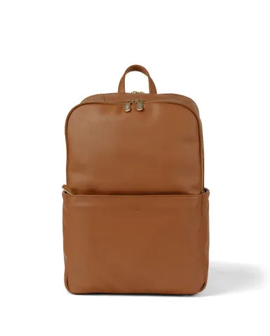 Oi Oi- Vegan Leather Multi Tasker Backpack- Chestnut