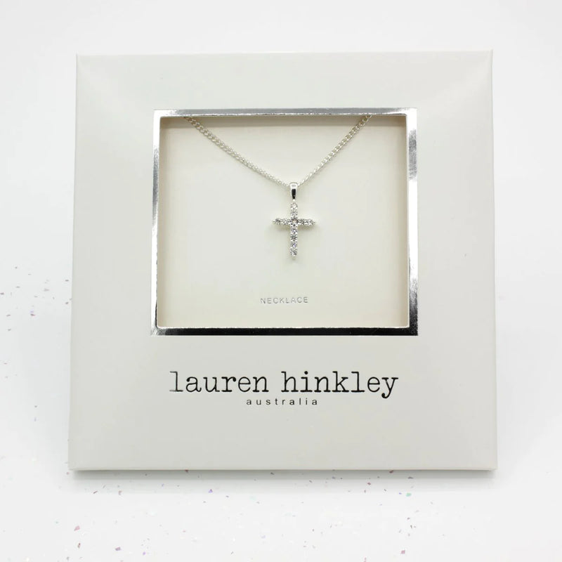 Lauren Hinkley Jewellery- Dimante Cross Necklace