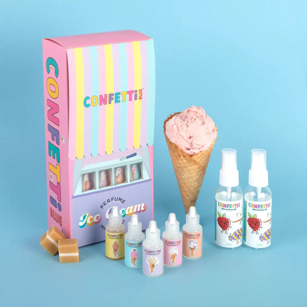 Confetti Blue - Ice Cream Scented Perfume Making Kit