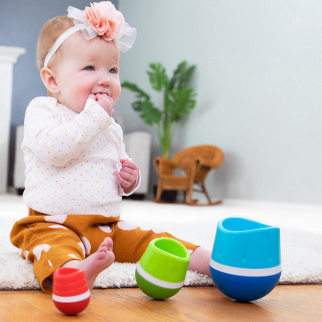 Fat Brain Toys TumbleRoos | Interactive Balancing and Stacking Toy