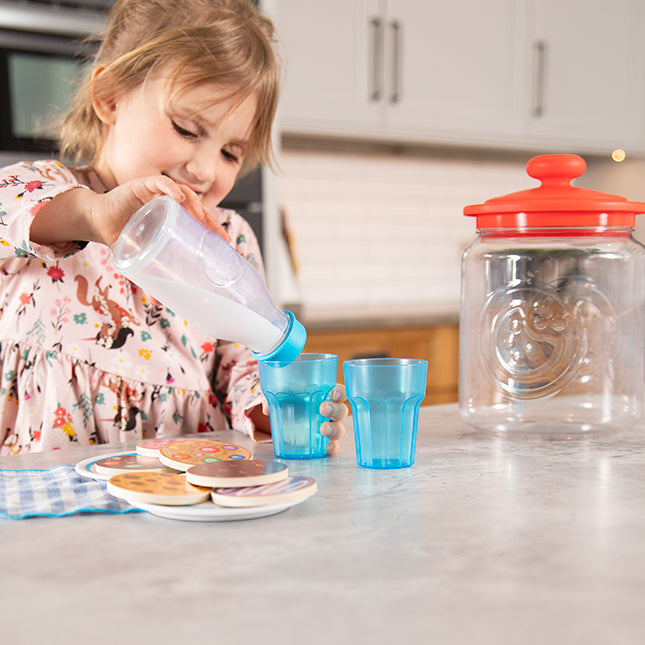Fat Brain Toys Pretendables Milk & Cookies | Pretend Play Food Set