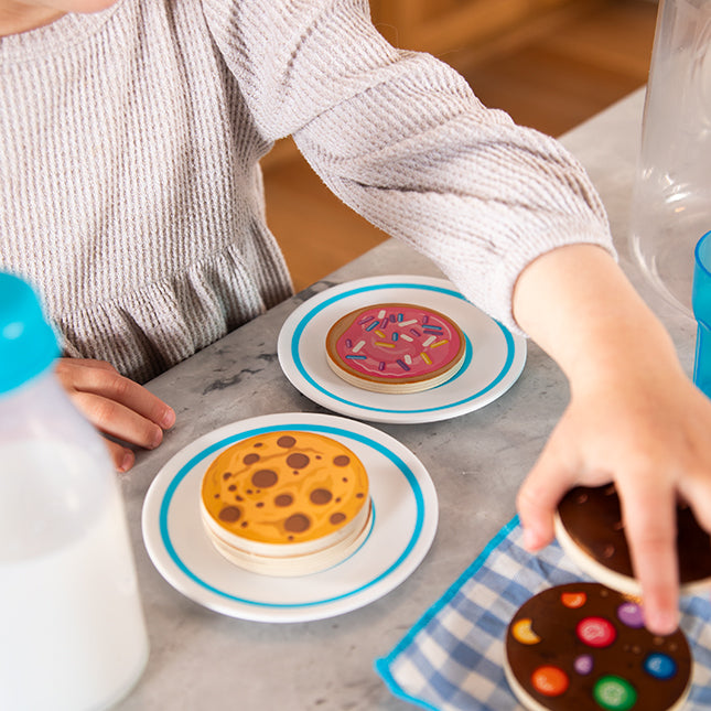 Fat Brain Toys Pretendables Milk & Cookies | Pretend Play Food Set