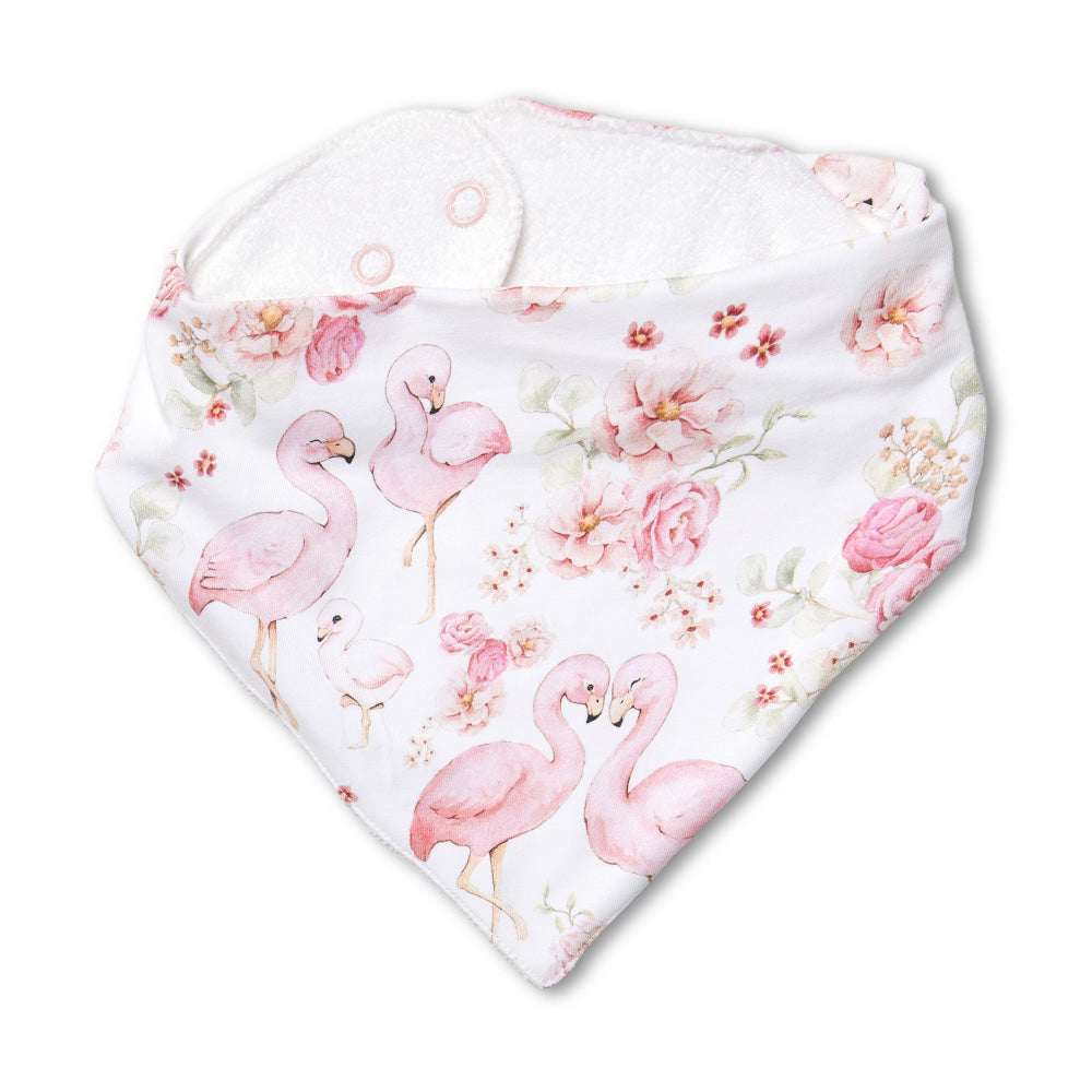 Snuggle Hunny - Flamingos Organic Dribble Bib