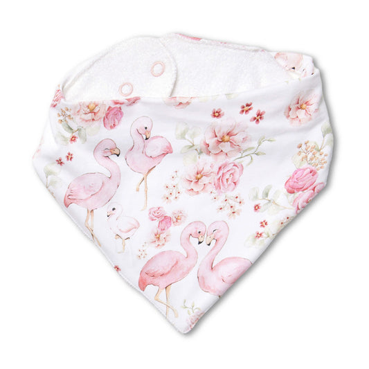 Snuggle Hunny - Flamingos Organic Dribble Bib