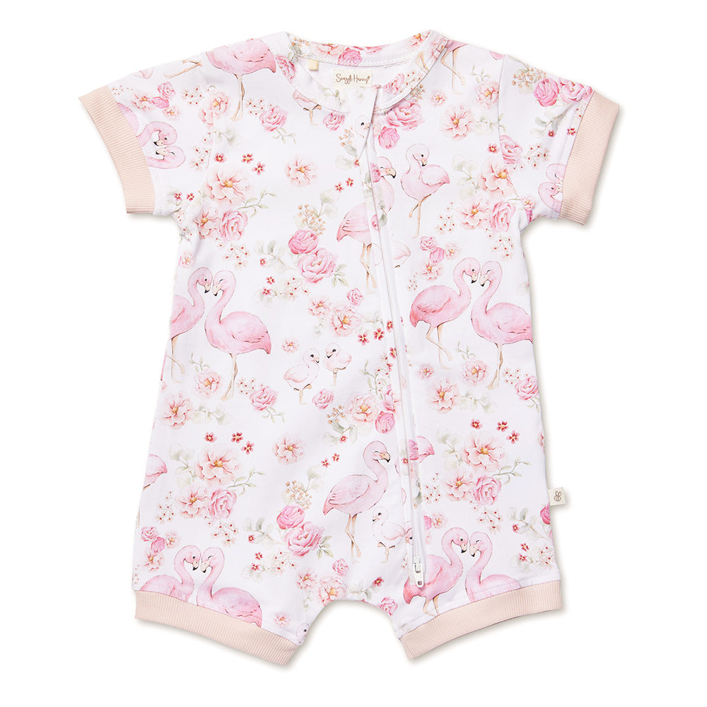 Snuggle Hunny - Flamingos Organic Snuggle Shortie