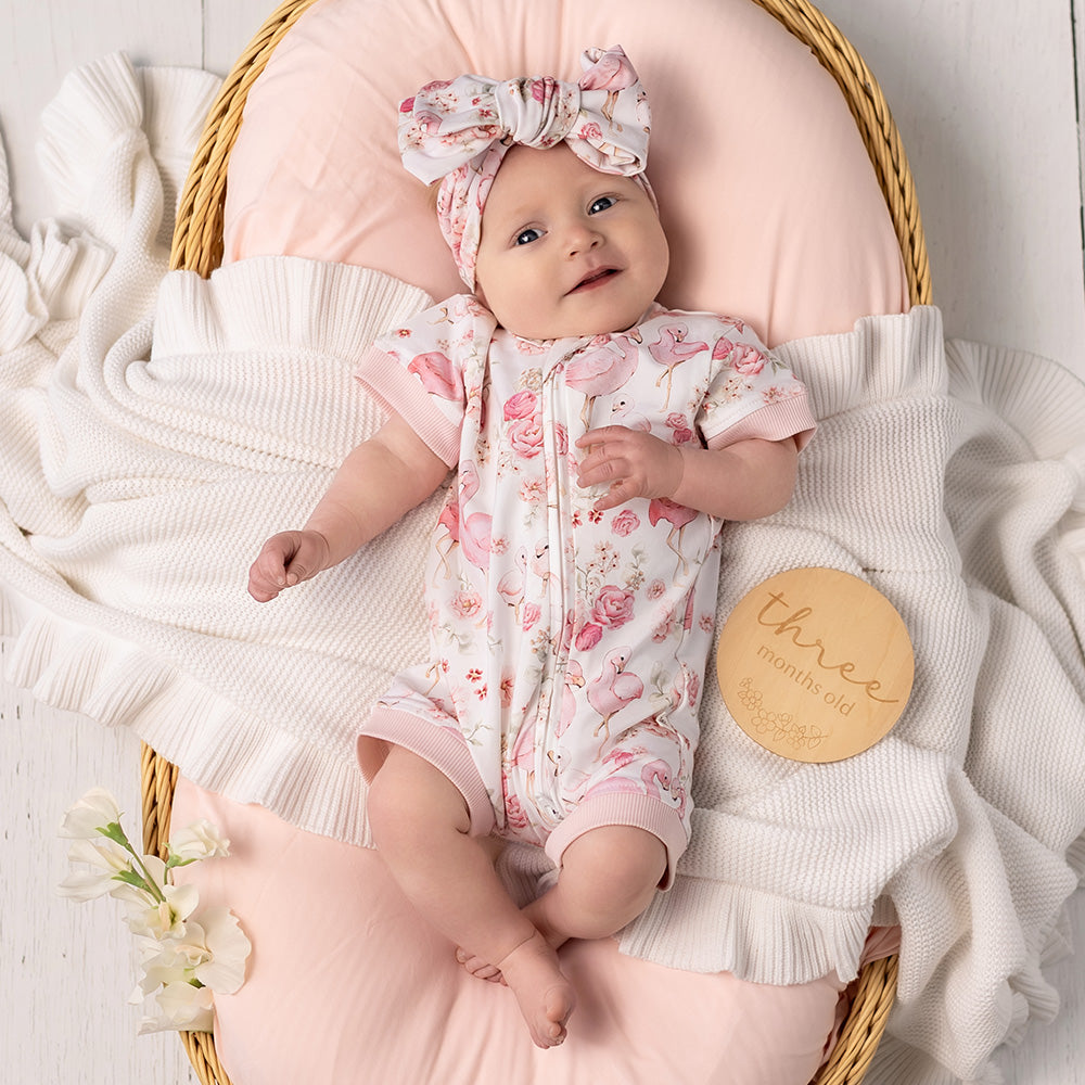 Snuggle Hunny - Flamingos Organic Snuggle Shortie