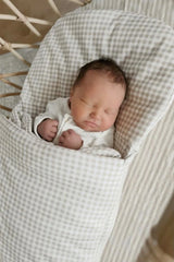 Bundl - Wool Wrap Beige Gingham