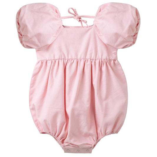 Designer Kidz- Pink Gracie Tie Back Romper