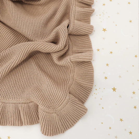 Snuggle Hunny Kids- Hazelnut Frill Blanket