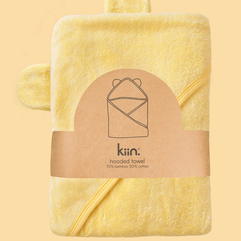 Kiin Baby - Hooded Towel -Buttercup