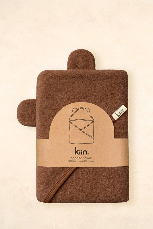 Kiin Baby - Hooded Towel - Chocolate
