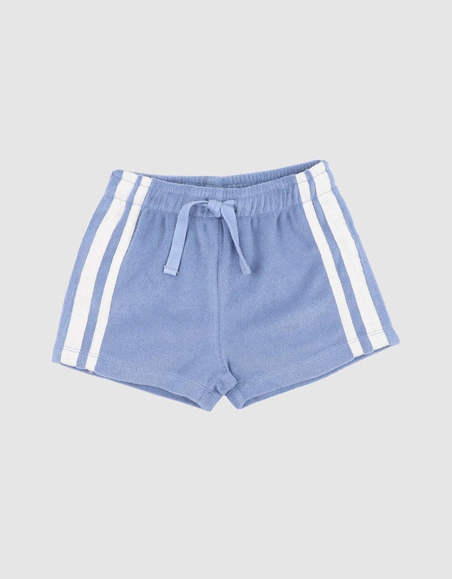 Fox & Finch -  Blue Side Stripe Towelling Shorts