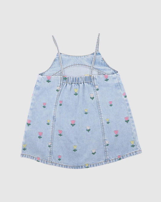 Minihaha - Sundae Denim Tulip Dress 3-7Y