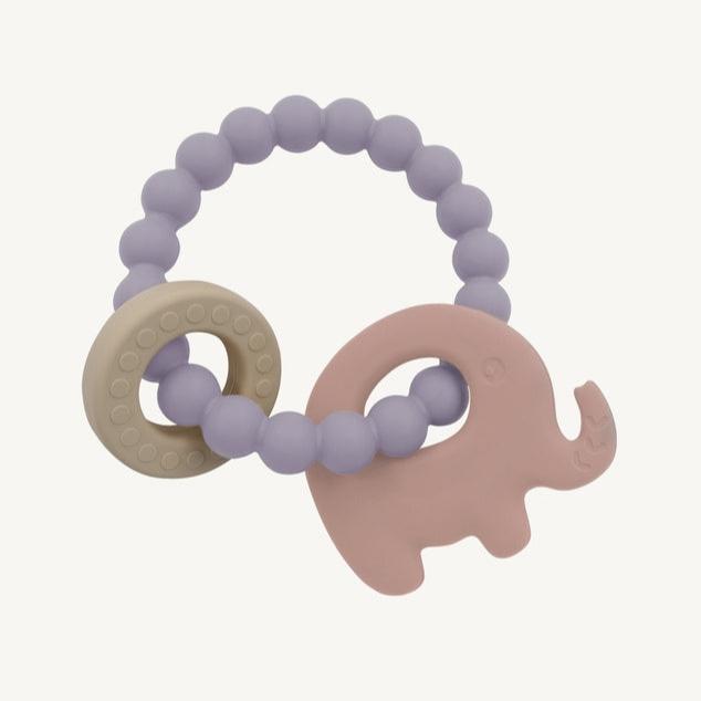 Playground- Silicone Elephant Teething Ring-Lilac