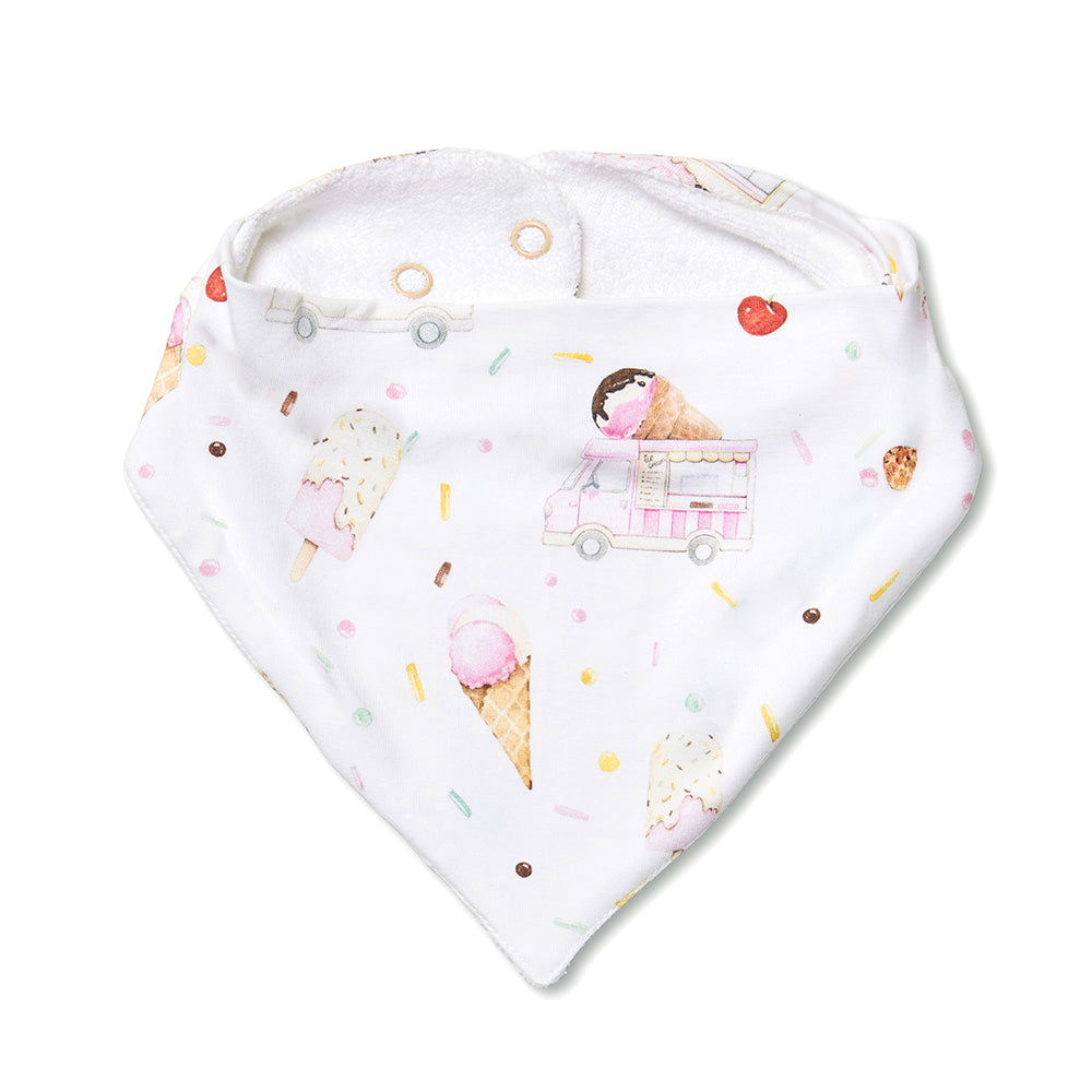 Snuggle Hunny - Ice Creams Organic Dribble Bib