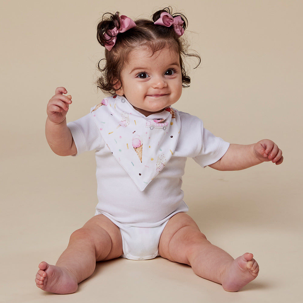 Snuggle Hunny - Ice Creams Organic Dribble Bib